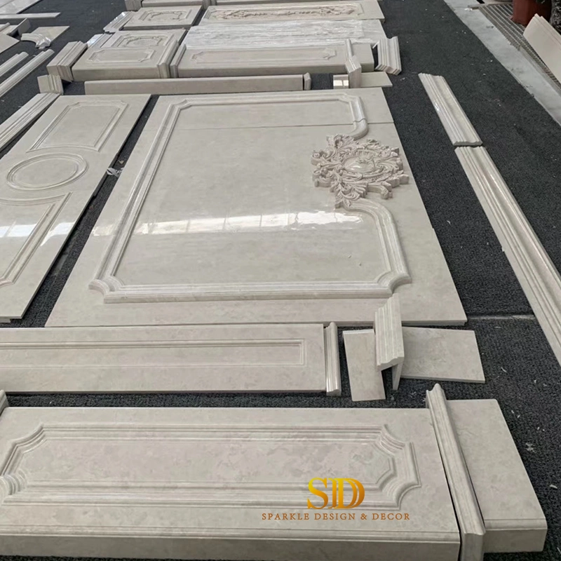 China Factory Custom Made Elegant Marble Carving Panels Marble Relief Panels for Palace Interior Wall Decoration