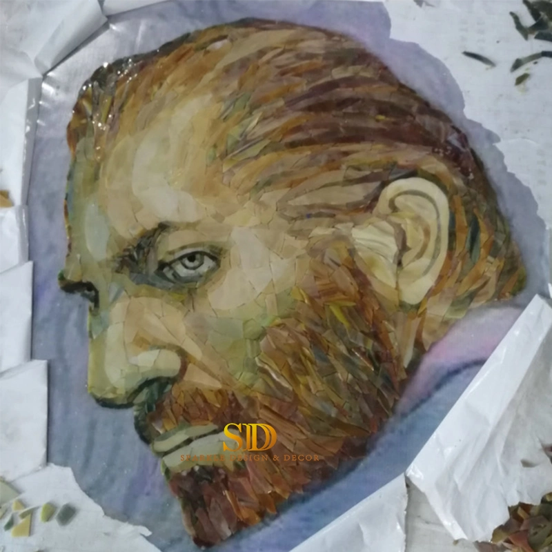 Master Mosaic Artwork Vincent Van Gogh Portrait Stained Glass Mosaic Pattern for Sal E