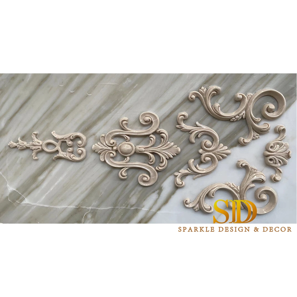 Exquisite Vivid European Marble Carving Design Beige Marble Flower Relief Wall Art Panel for Villa Palace Decoration