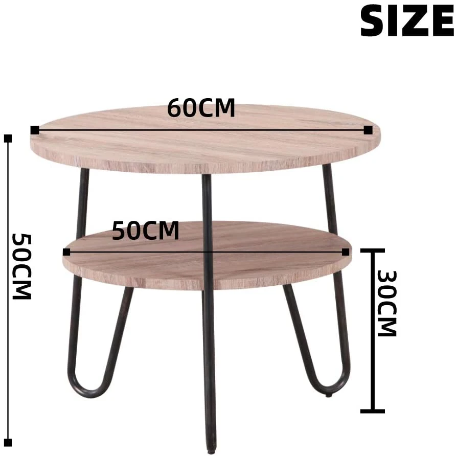 Hot Sale 2 Tier Wooden Coffee Table Set Living Room